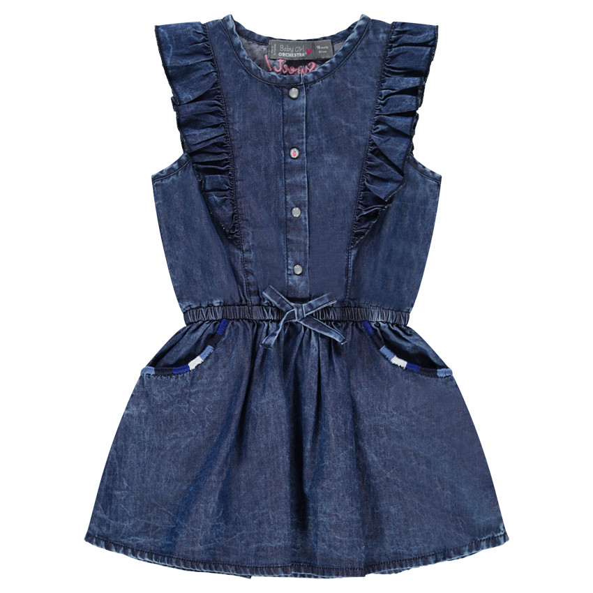 Robe en chambray à volants 