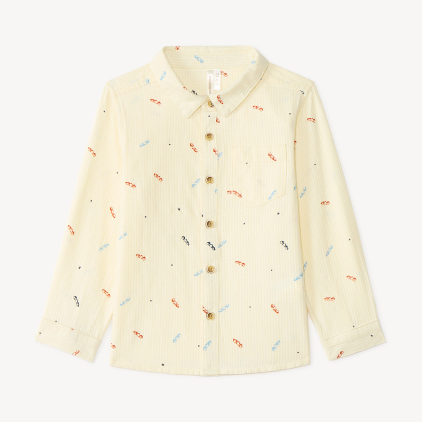Chemise manches longues bébé garçon à petites voitures