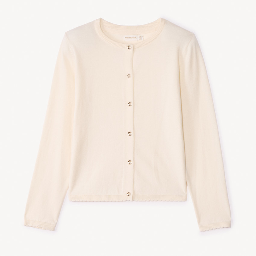 Gilet en tricot uni pour fille 