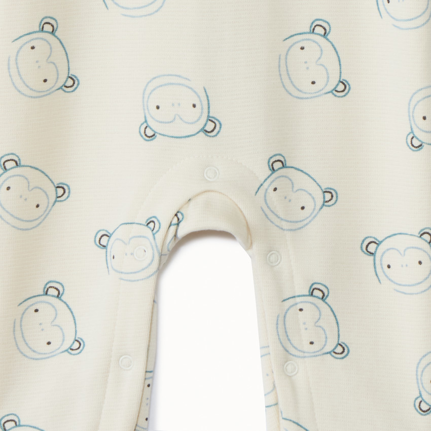 Combinaisons longue imprimé singes pour bébé garçon 