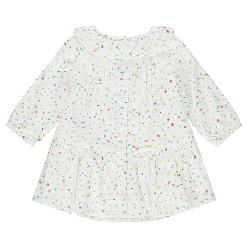 Robe manches longues avec imprimé style liberty 