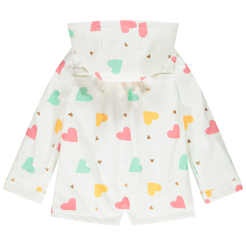 Parka gomme à coeurs doublée sherpa pour enfant fille 