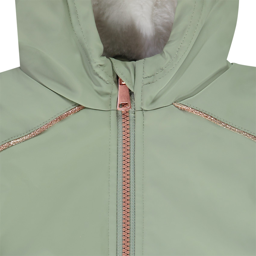 Parka gomme déperlante doublure sherpa pour fille 