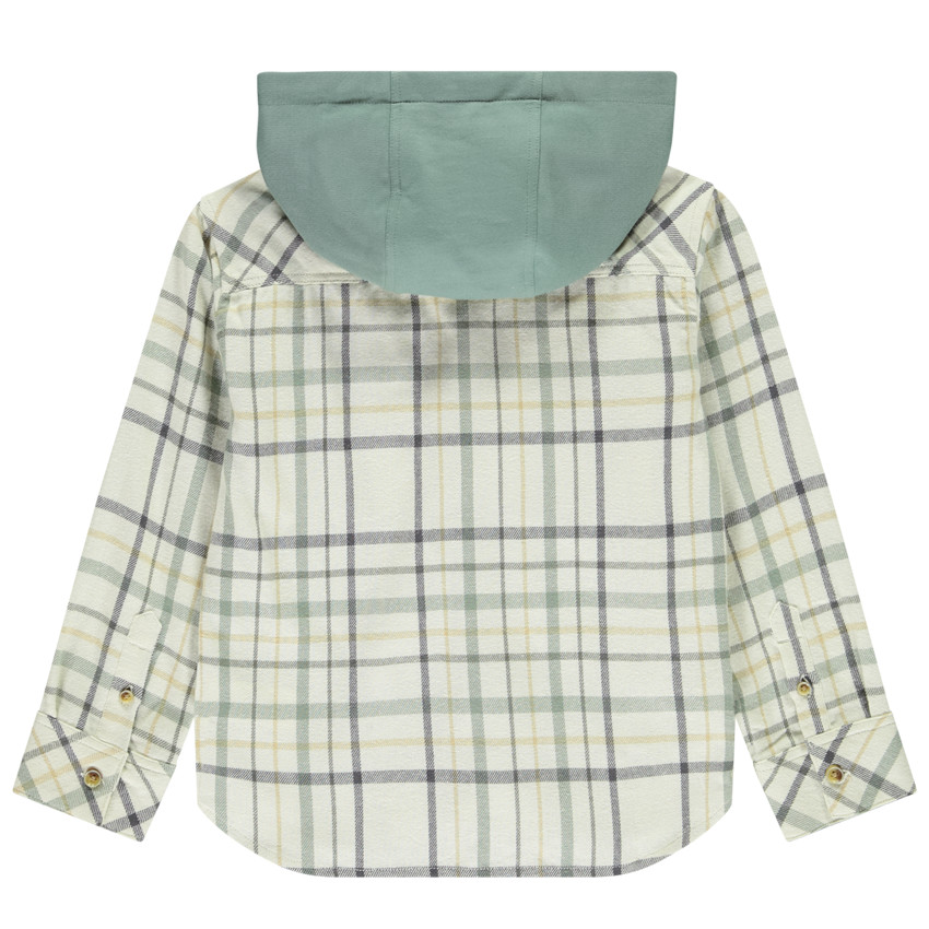 Surchemise à carreaux avec capuche pour garçon  