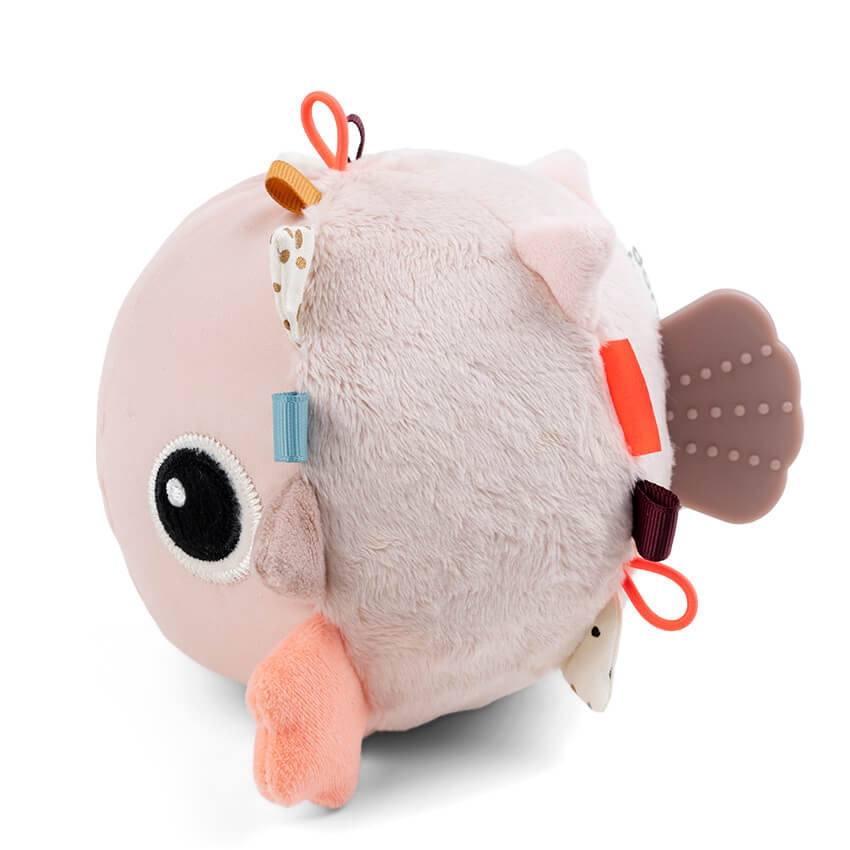 Peluche d'activité Puffee rose 