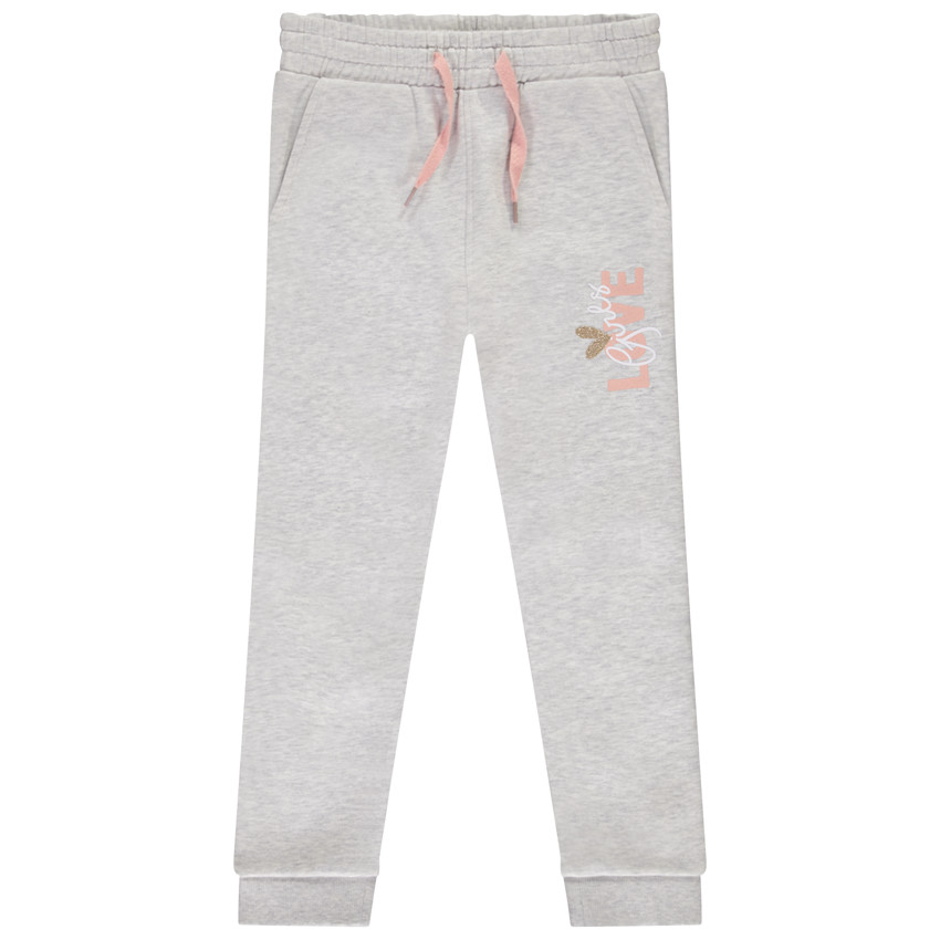 Pantalon de jogging uni avec print fantaisie fille