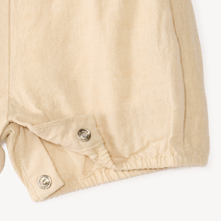 Ensemble salopette short + chemise col Claudine pour bébé garçon 