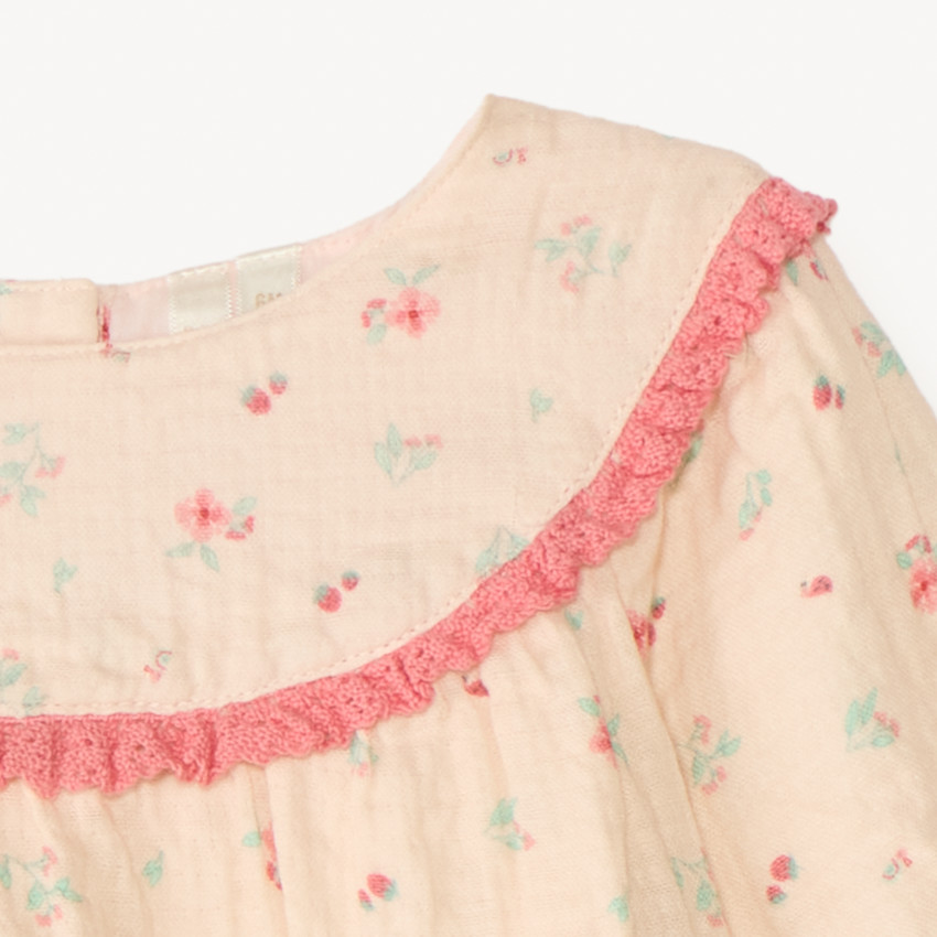 Robe en gaze imprimé fleurs pour bébé fille 