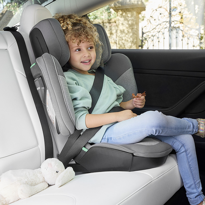 Siège-auto pliant i-Size et Isofix Rider 100-150 cm gris 