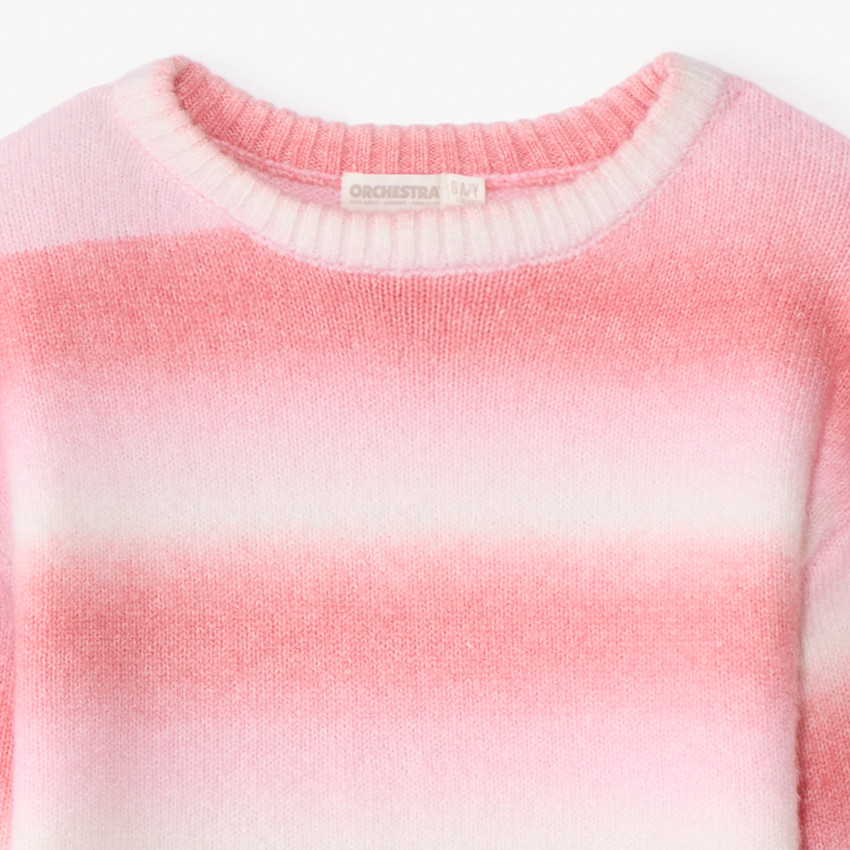 Pull en tricot effet dégradé pour fille 
