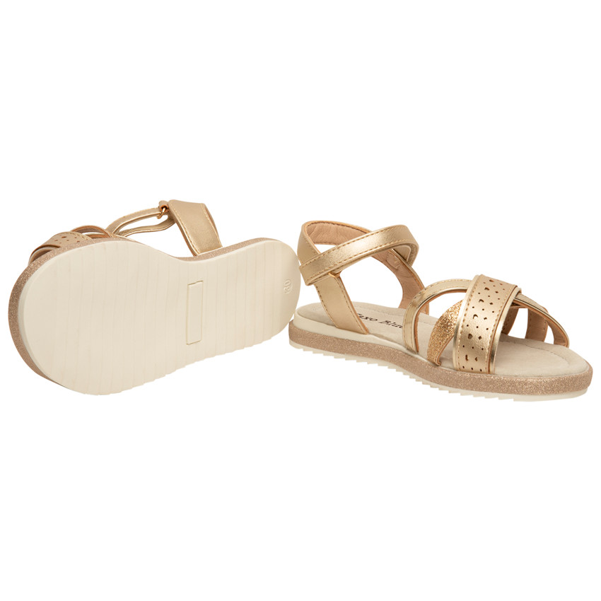 Sandales dor es scratch effet cuir avec brides pour fille