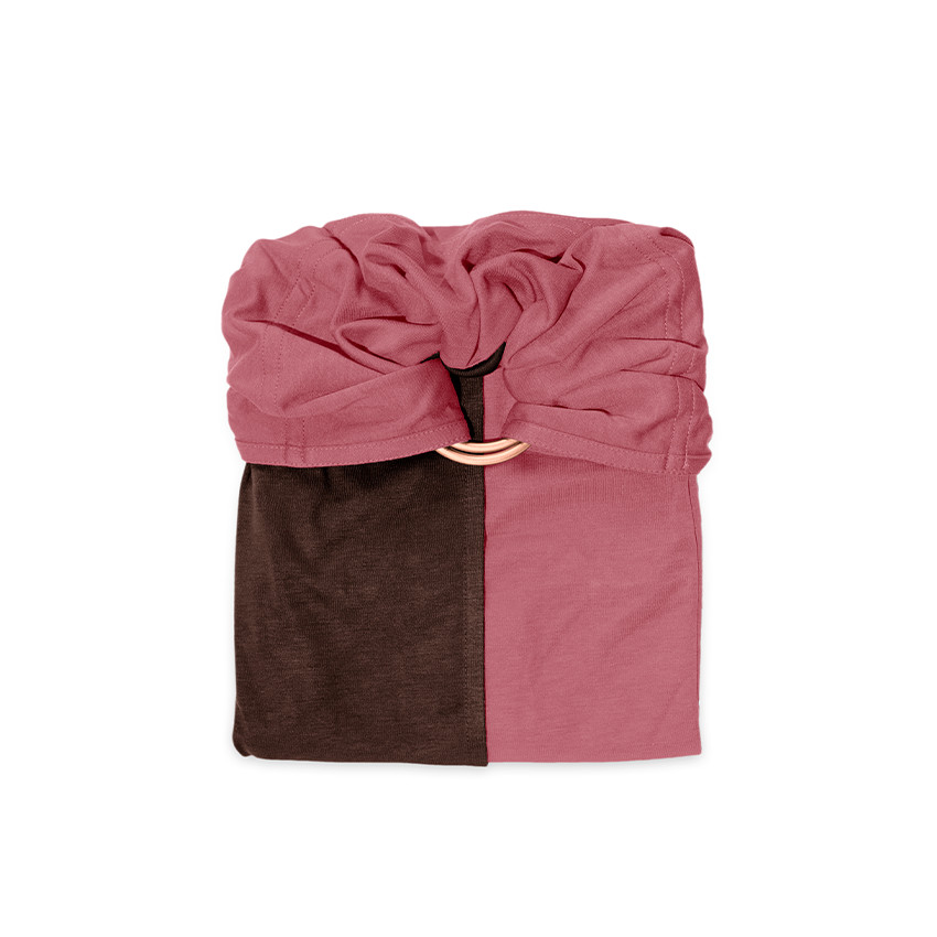 Love Radius - Petite écharpe de portage sans nœud réversible - Rosé/Pécan - Rose