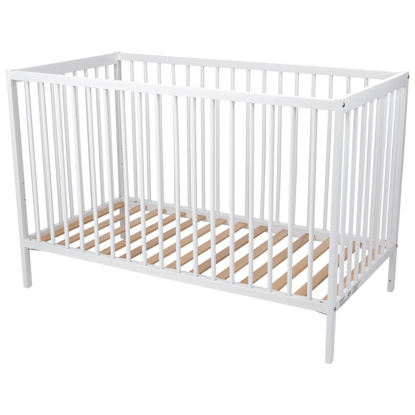 Lit en bois Tiny 60x120cm - Blanc 