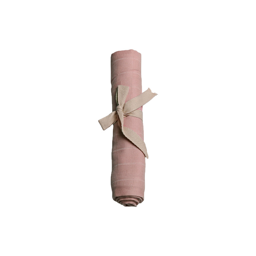 Lange en mousseline de coton - Blush Main Lange en mousseline de coton - Blush