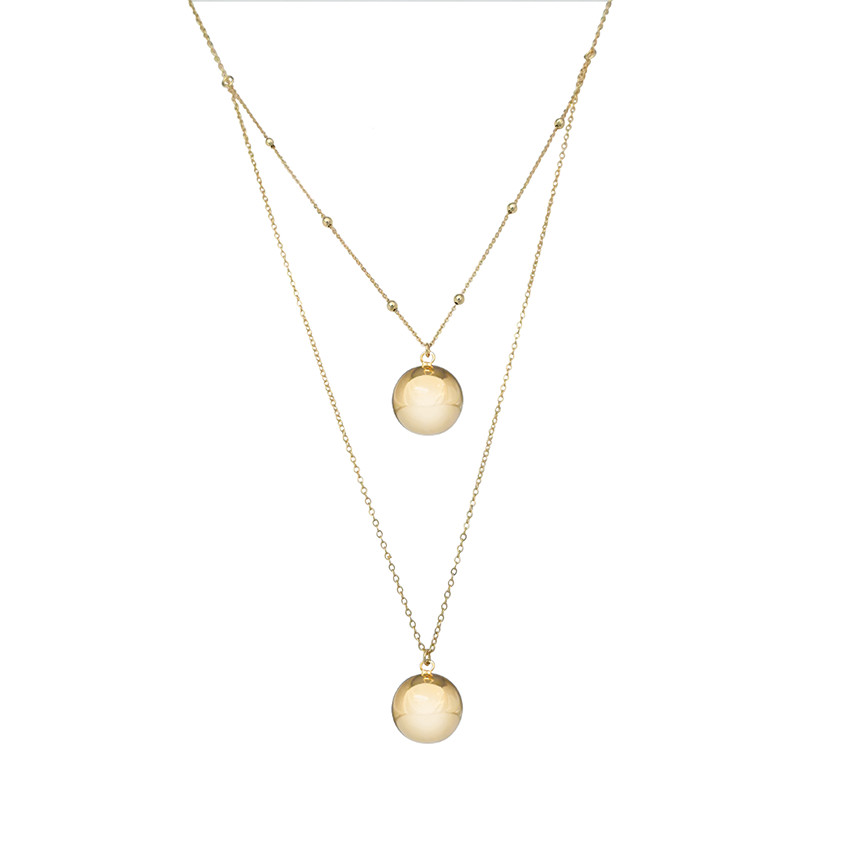 Bola de grossesse double chaine jumeaux or  