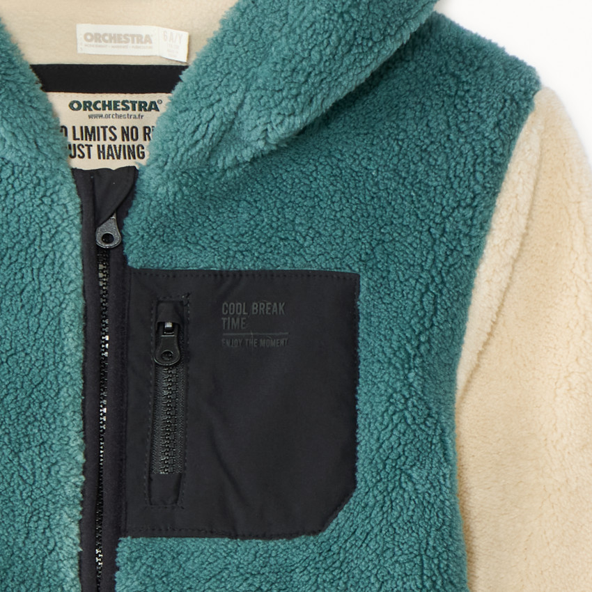 Veste sherpa à capuche garçon 
