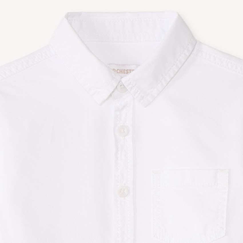 Chemise manches longues uni pour garçon 
