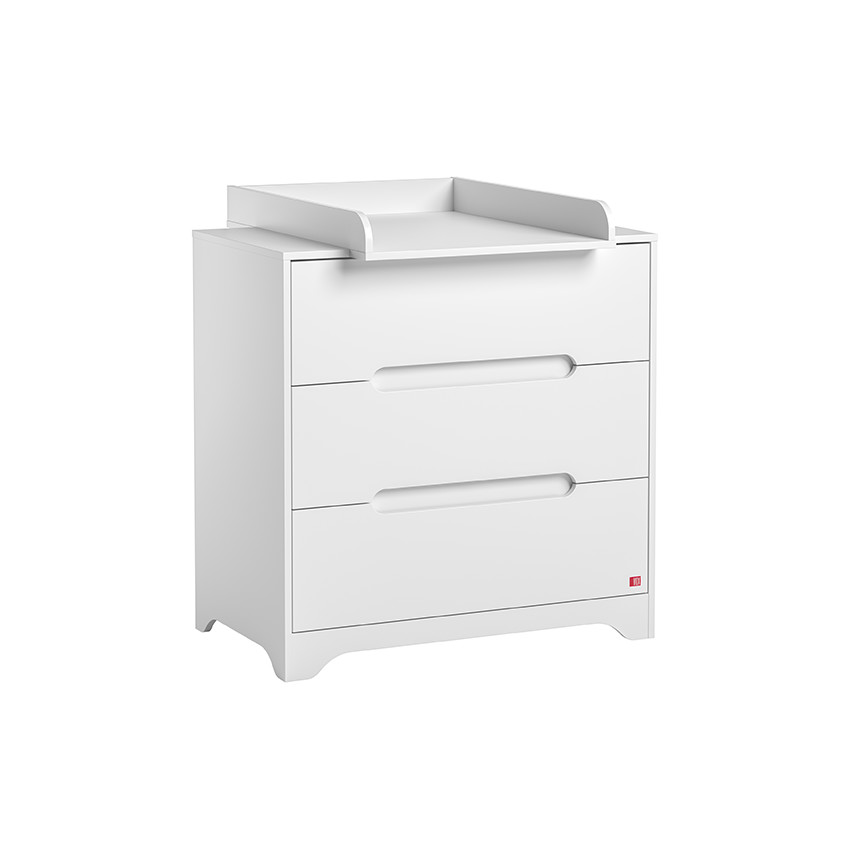 Commode à 3 tiroirs Ova blanc 