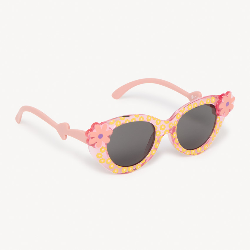 Lunettes de soleil fantaisie à fleurs pour fille