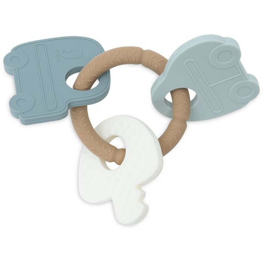 Anneau de dentition porte-clé On The Go Bleu 