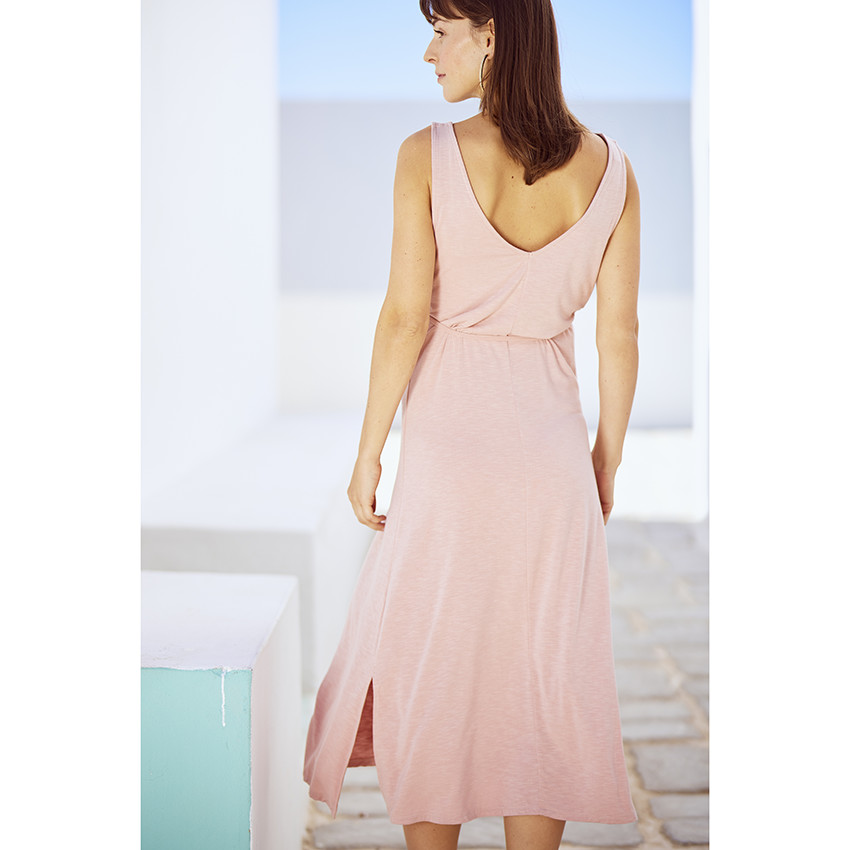 Robe longue à bretelles pour femme 