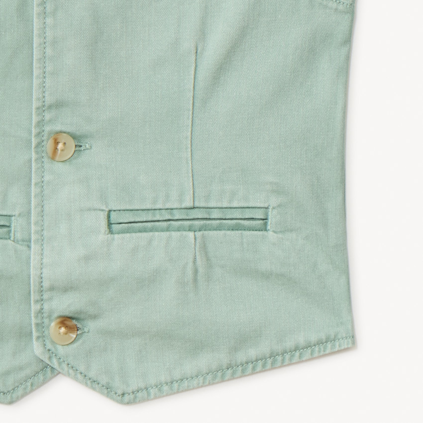 Gilet serveur en toile unie pour garçon 