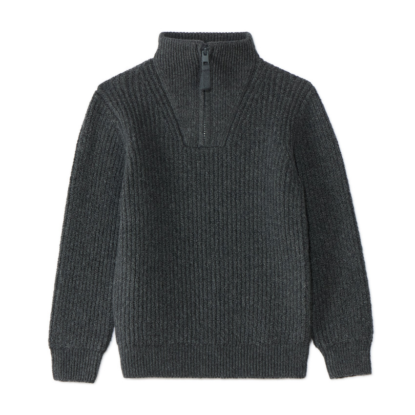 Pull zippé à col camionneur garçon 