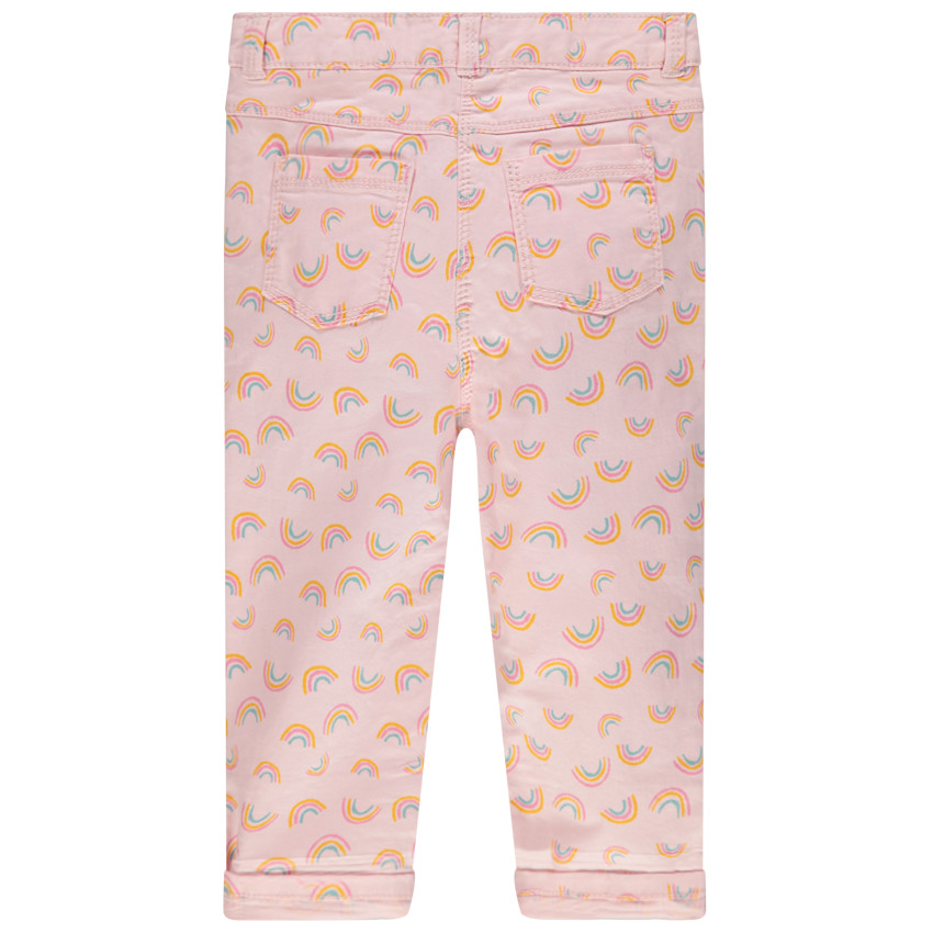 Pantalon slim imprimé arcs-en-ciel all-over 