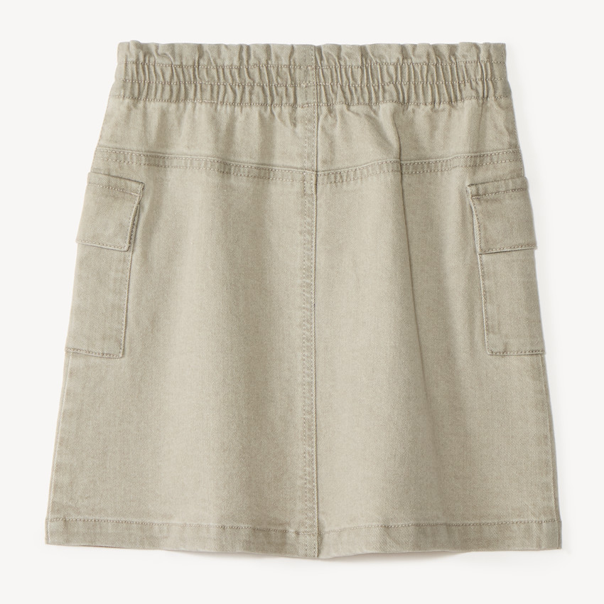 Jupe en denim avec poches cargo pour fille 
