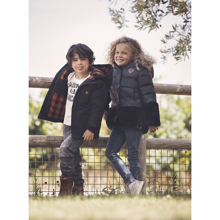 Parka noir enfant sales
