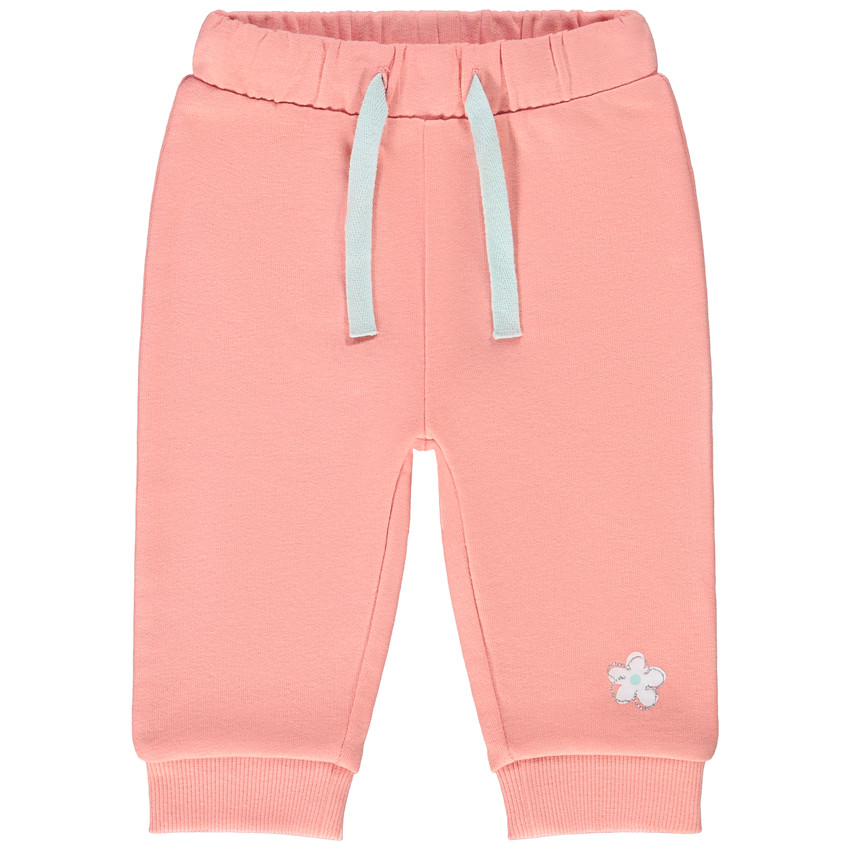 Pantalon de jogging molletonné print fleur pour bébé fille 