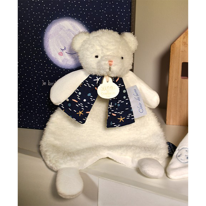 Doudou plat ours Luminescent 26cm Clair de Lune 