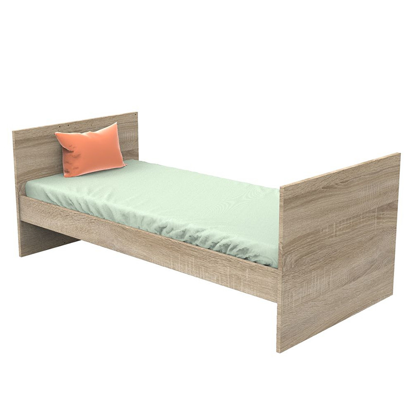 Lit évolutif Nova 70 x 140 cm à 140 x 200 cm - Gris Volcan  