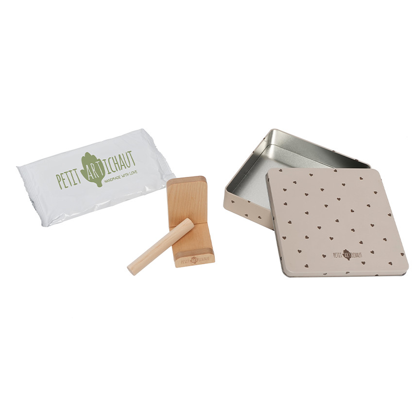 Baby Box empreinte carré jolis cœurs  
