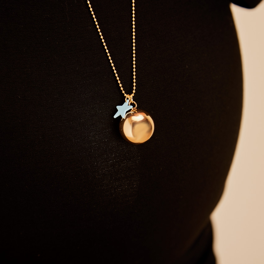 Bola de grossesse doré pendentif étoile 