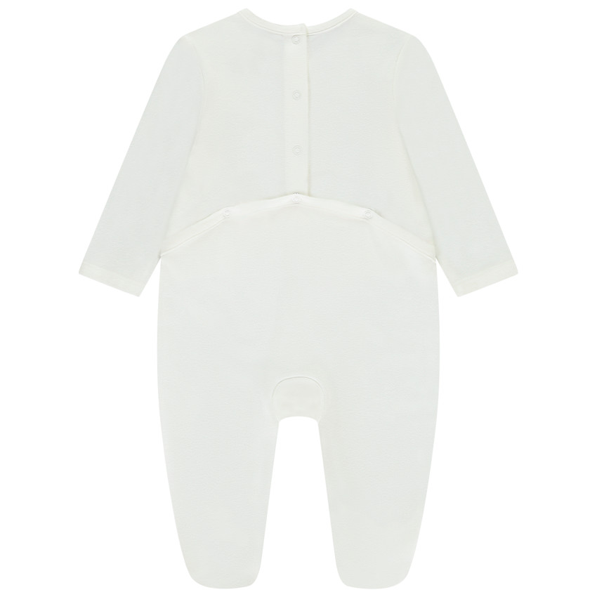 Dors-bien uni avec broderie fantaisie pour bébé fille 