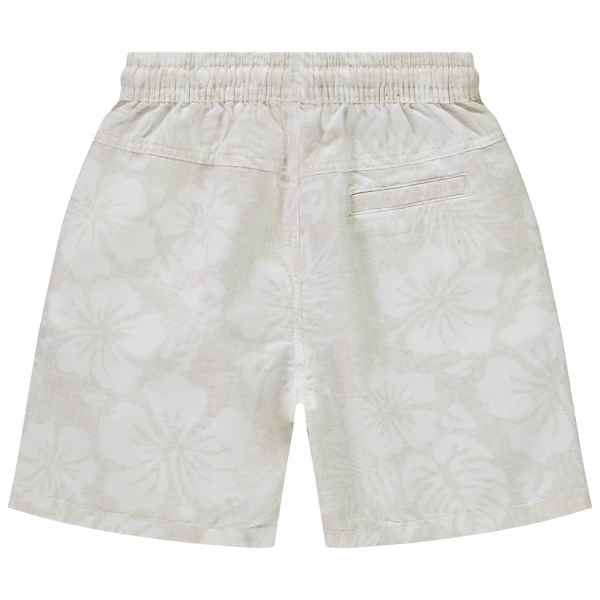 Bermuda imprimé fleurs d'hibiscus pour garçon 