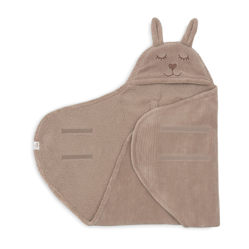 Couverture enveloppante Bunny Cloudy Rib Milky Coffee 