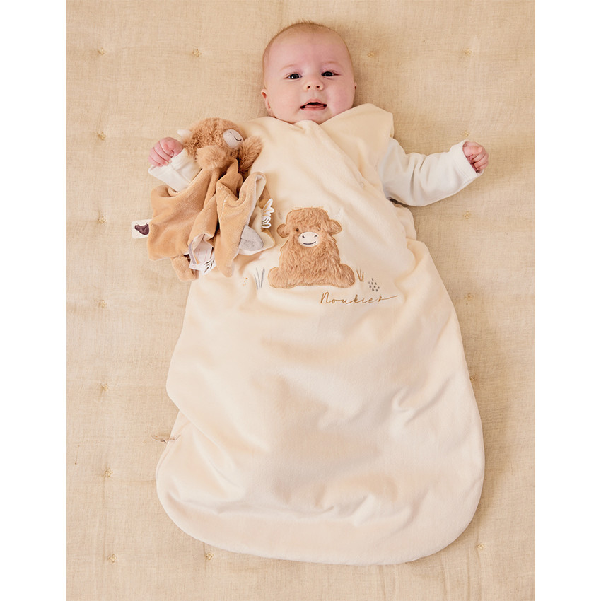 Gigoteuse veloudoux sans manches 70cm Fluffy Ecru  