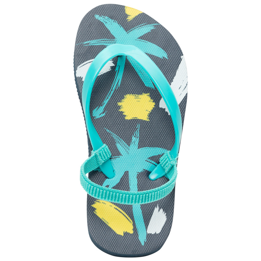 Tongs print palmiers et lanière au dos pour enfant garçon Main Tongs print palmiers et lanière au dos pour enfant garçon