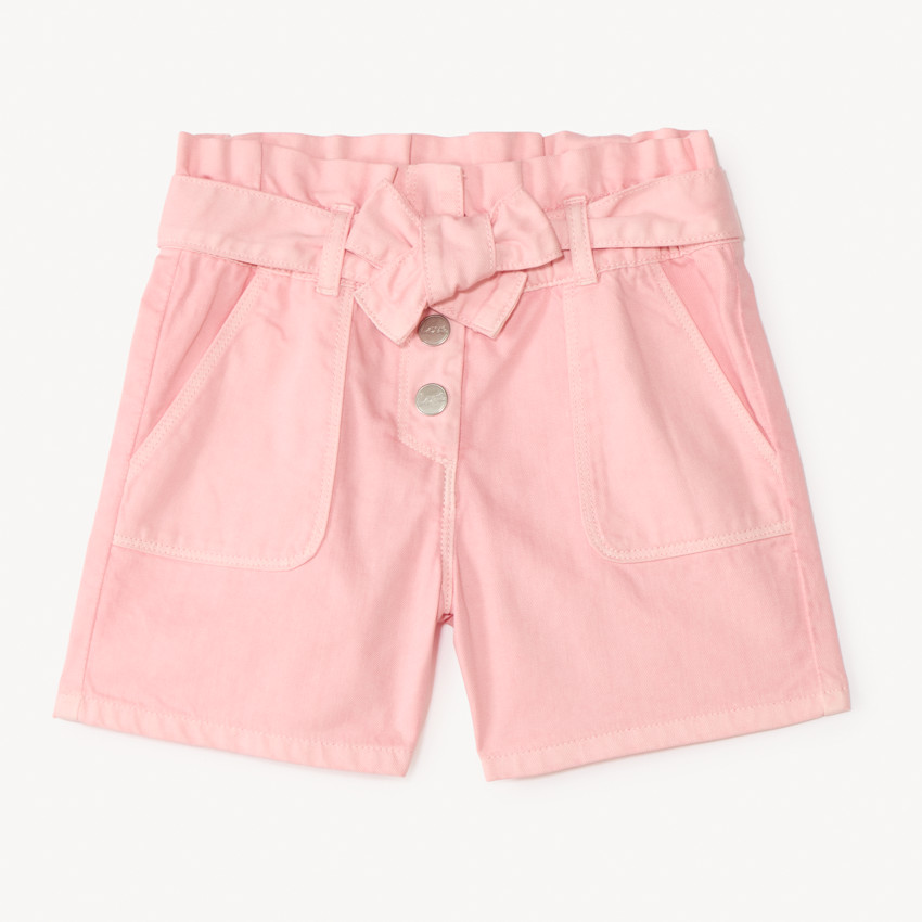 Short paperbag en denim pour fille 