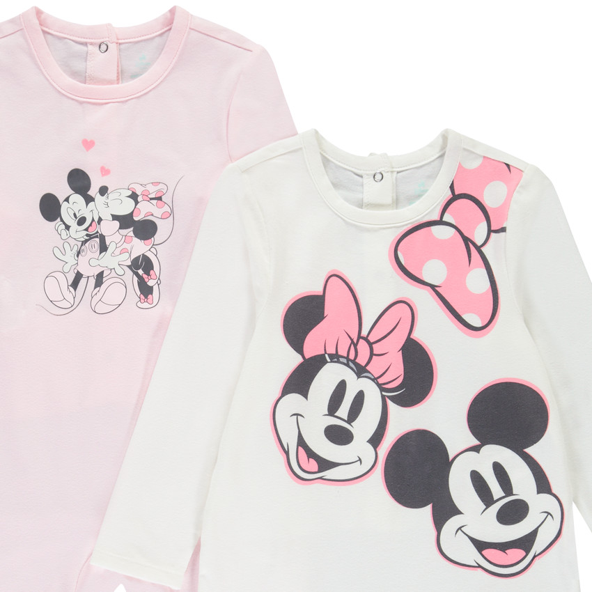 Lot de 2 dors-bien Minnie Disney pour bébé fille avec ouvertures différentes selon l'âge 