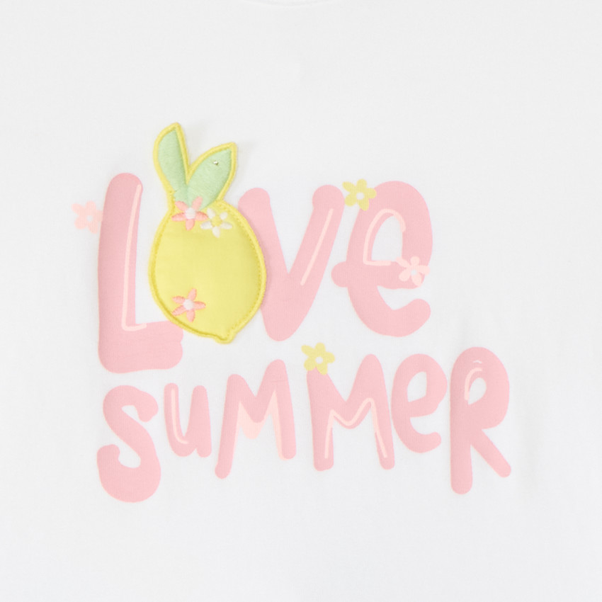 Ensemble 2 pièces t-shirt + short imprimé fruité pour bébé fille 