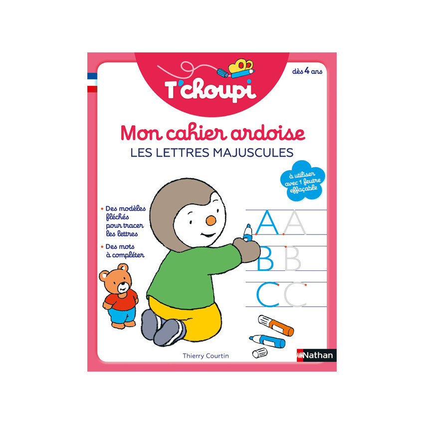 T'choupi mon cahier ardoise Lettres 