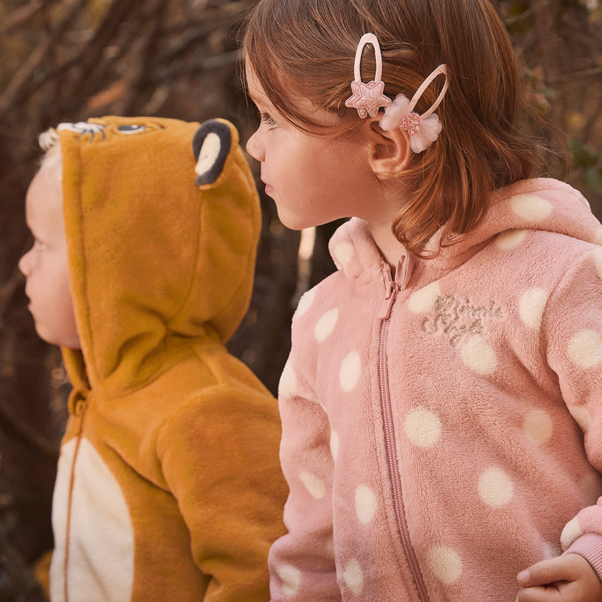 Surpyjama ludique Minnie Disney en sherpa pour bébé fille 