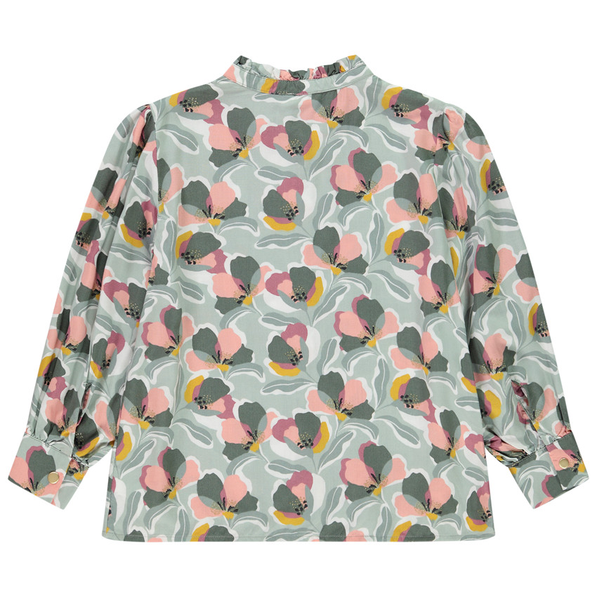 Chemise manches longues imprimé fantaisie pour fille 