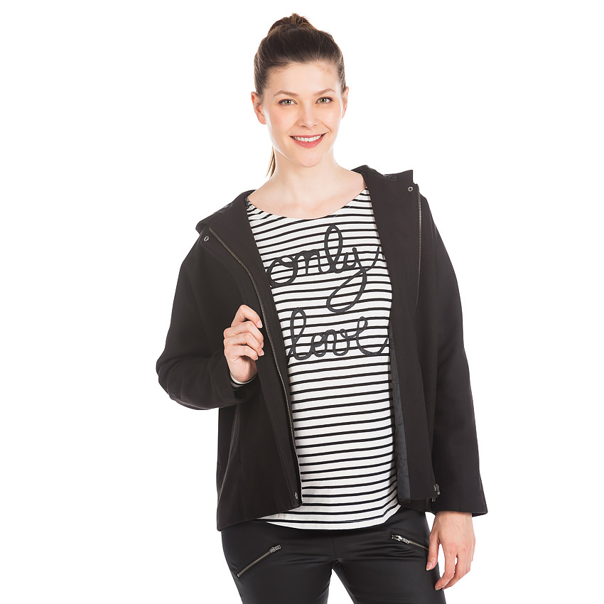 Cape de grossesse à capuche en drap de laine 