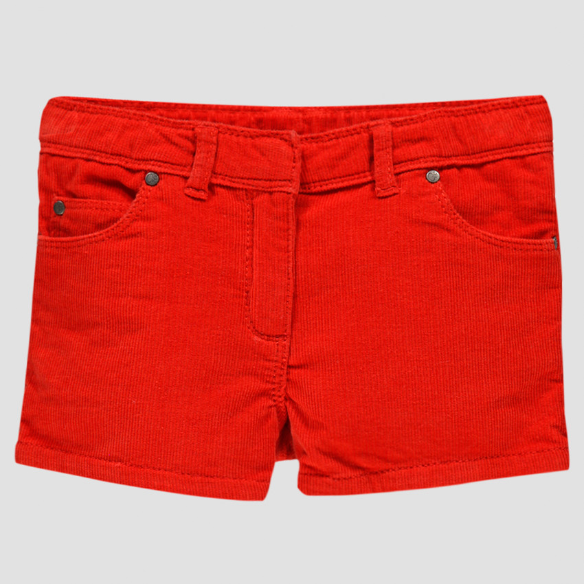 Short rouge en velours milleraies 