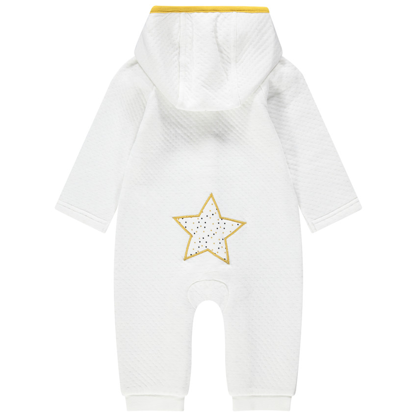 Combinaison longue à capuche avec fausse fourrure 