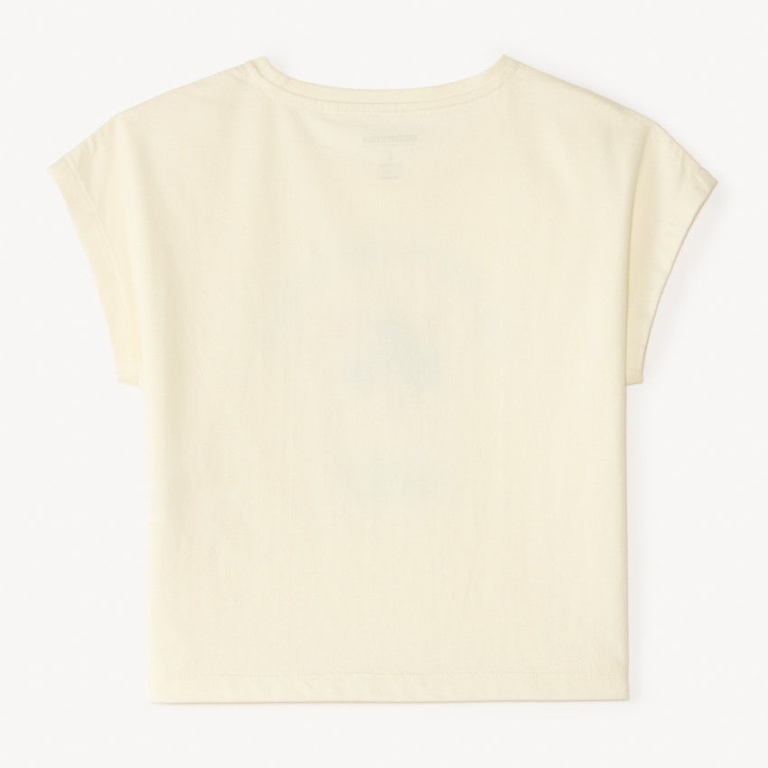 T-shirt manches courtes broderie fleurie pour fille 